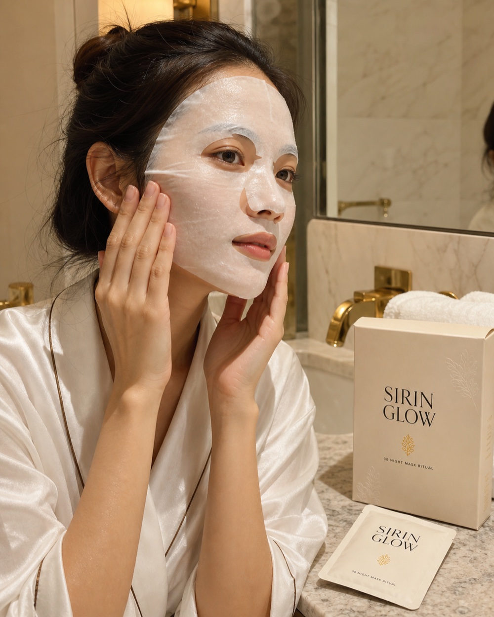 ลูกค้าใช้มาสก์ SIRIN GLOW